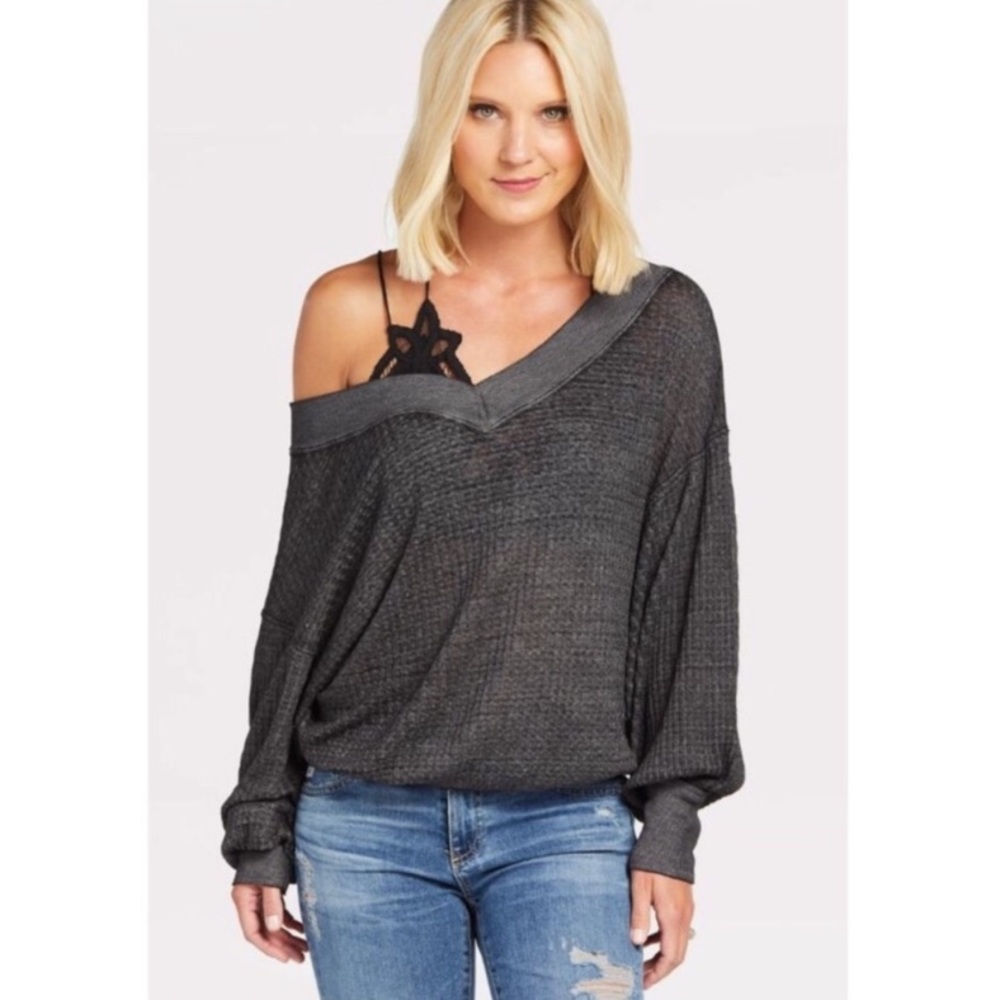 Free People SouthSide Thermal in Black